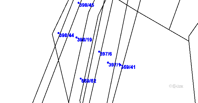 Parcela st. 397/6 v KÚ Chocenice, Katastrální mapa