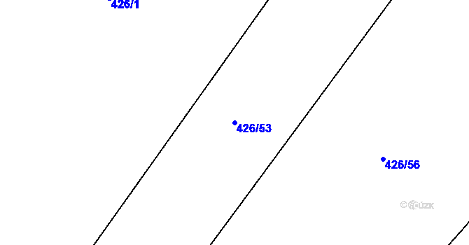 Parcela st. 426/53 v KÚ Chocenice, Katastrální mapa