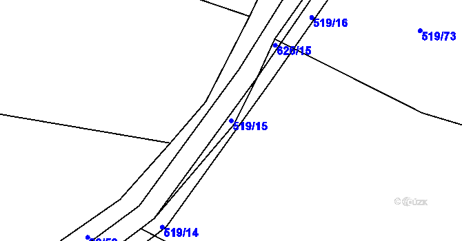 Parcela st. 519/15 v KÚ Chocenice, Katastrální mapa