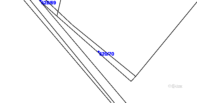 Parcela st. 520/70 v KÚ Chocenice, Katastrální mapa