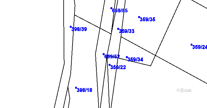 Parcela st. 659/52 v KÚ Chocenice, Katastrální mapa