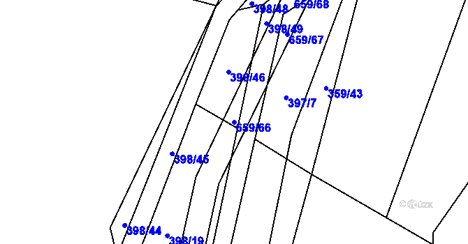 Parcela st. 659/66 v KÚ Chocenice, Katastrální mapa