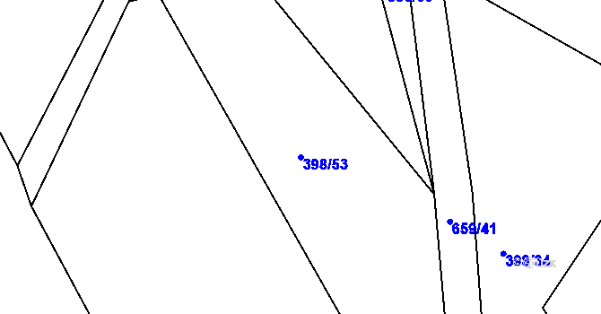 Parcela st. 398/53 v KÚ Chocenice, Katastrální mapa