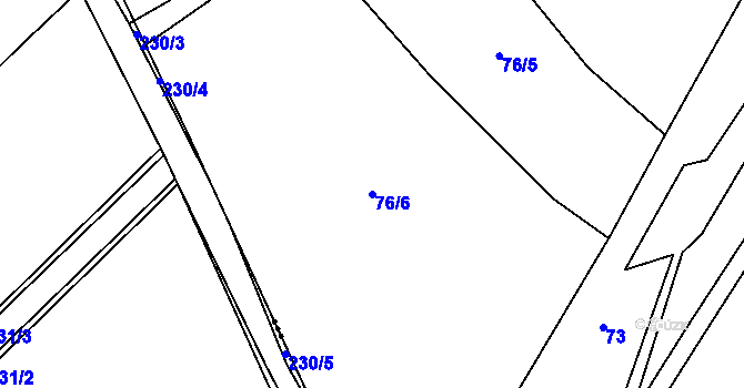 Parcela st. 76/6 v KÚ Kotousov, Katastrální mapa
