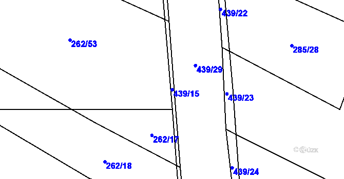 Parcela st. 439/15 v KÚ Kotousov, Katastrální mapa