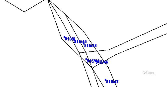 Parcela st. 815/48 v KÚ Chocerady, Katastrální mapa