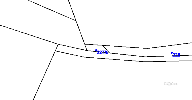 Parcela st. 227/6 v KÚ Vestec u Chocerad, Katastrální mapa