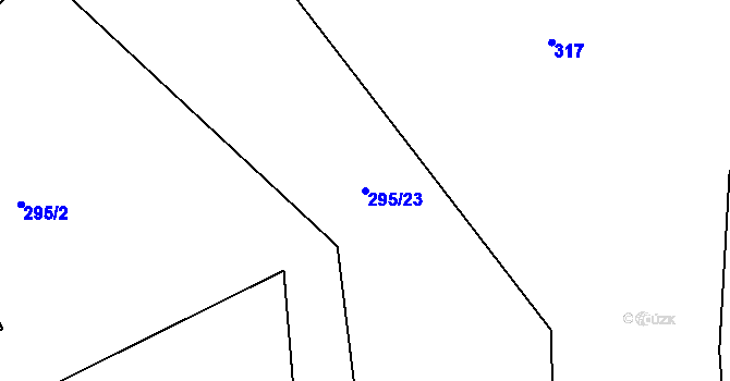 Parcela st. 295/23 v KÚ Vestec u Chocerad, Katastrální mapa