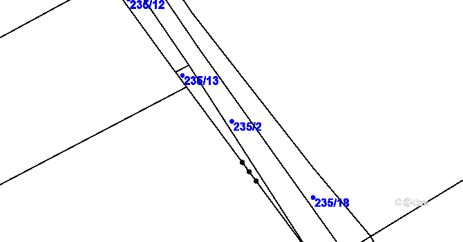 Parcela st. 235/2 v KÚ Chocomyšl, Katastrální mapa