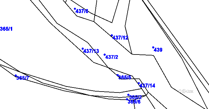 Parcela st. 437/2 v KÚ Chocomyšl, Katastrální mapa