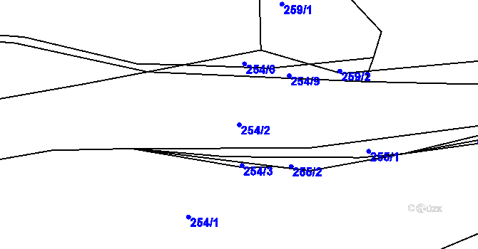 Parcela st. 254/2 v KÚ Chocomyšl, Katastrální mapa