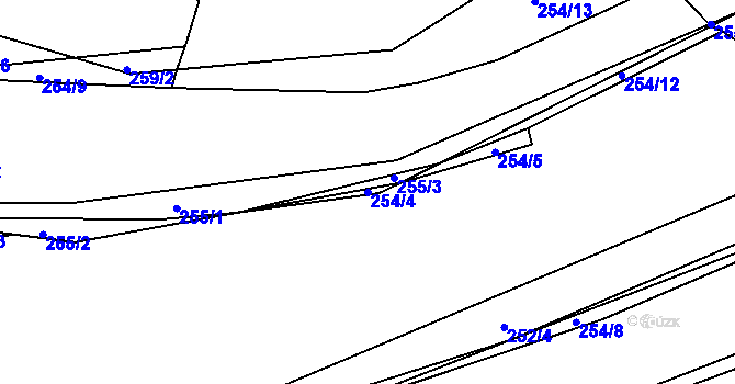 Parcela st. 254/4 v KÚ Chocomyšl, Katastrální mapa