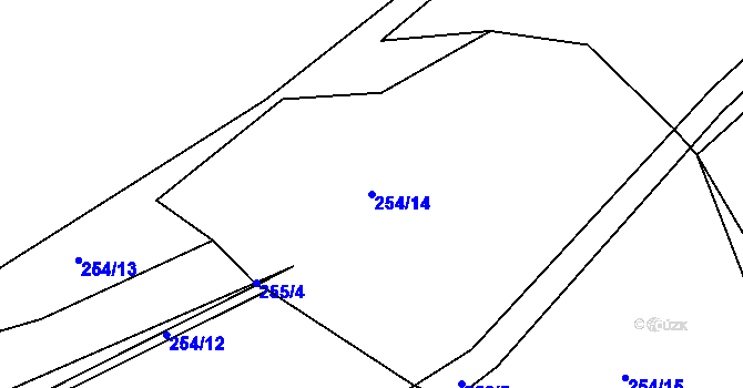 Parcela st. 254/14 v KÚ Chocomyšl, Katastrální mapa