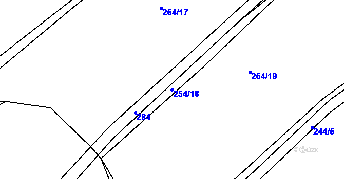 Parcela st. 254/18 v KÚ Chocomyšl, Katastrální mapa