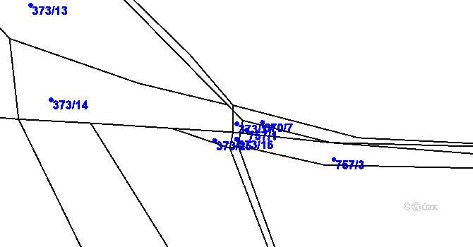 Parcela st. 373/17 v KÚ Chocomyšl, Katastrální mapa