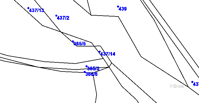 Parcela st. 437/14 v KÚ Chocomyšl, Katastrální mapa