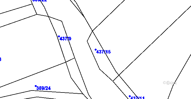 Parcela st. 437/15 v KÚ Chocomyšl, Katastrální mapa