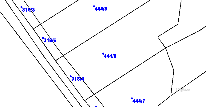 Parcela st. 444/6 v KÚ Chocomyšl, Katastrální mapa