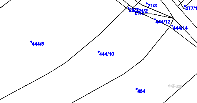 Parcela st. 444/10 v KÚ Chocomyšl, Katastrální mapa