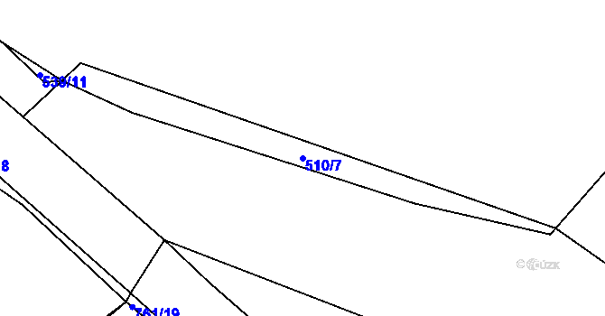 Parcela st. 510/7 v KÚ Chocomyšl, Katastrální mapa
