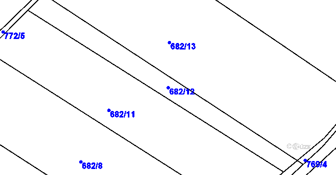 Parcela st. 682/12 v KÚ Chocomyšl, Katastrální mapa