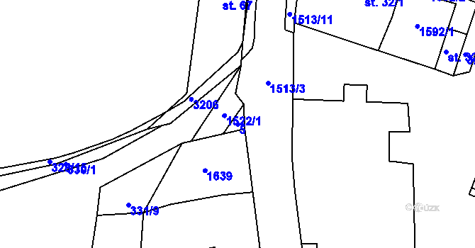 Parcela st. 5 v KÚ Chodouny, Katastrální mapa
