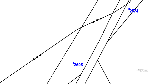 Parcela st. 195/5 v KÚ Chodov u Domažlic, Katastrální mapa