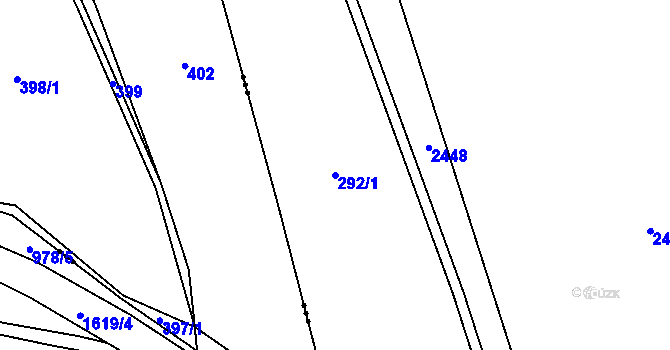Parcela st. 292/1 v KÚ Chodov u Domažlic, Katastrální mapa