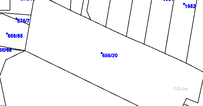 Parcela st. 656/20 v KÚ Chodov u Domažlic, Katastrální mapa