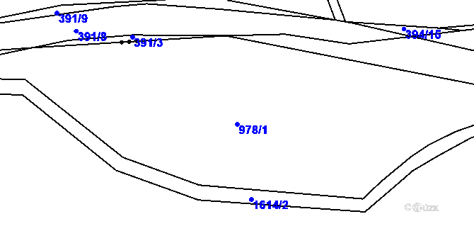 Parcela st. 978/1 v KÚ Chodov u Domažlic, Katastrální mapa