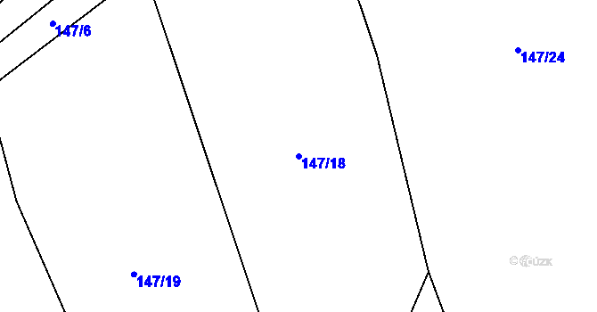 Parcela st. 147/18 v KÚ Chodov u Domažlic, Katastrální mapa