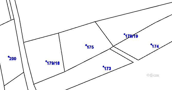 Parcela st. 175 v KÚ Chodov u Domažlic, Katastrální mapa