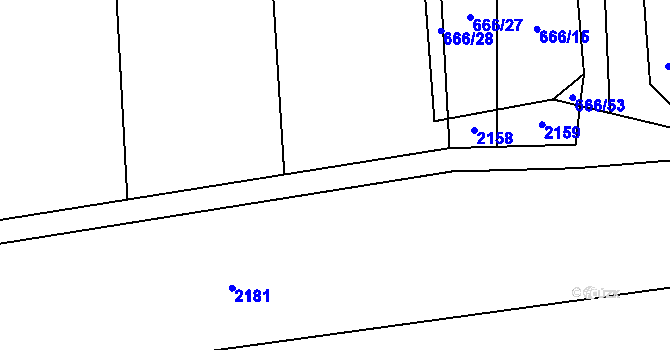 Parcela st. 709/26 v KÚ Chodov u Domažlic, Katastrální mapa