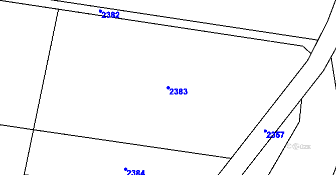 Parcela st. 2383 v KÚ Chodov u Domažlic, Katastrální mapa