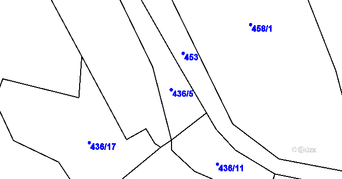 Parcela st. 436/5 v KÚ Chodov u Bečova nad Teplou, Katastrální mapa
