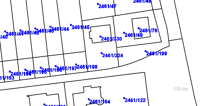 Parcela st. 2461/224 v KÚ Dolní Chodov, Katastrální mapa