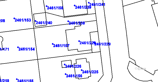 Parcela st. 2461/228 v KÚ Dolní Chodov, Katastrální mapa