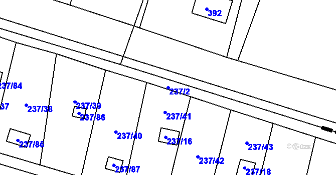 Parcela st. 237/2 v KÚ Dolní Chodov, Katastrální mapa
