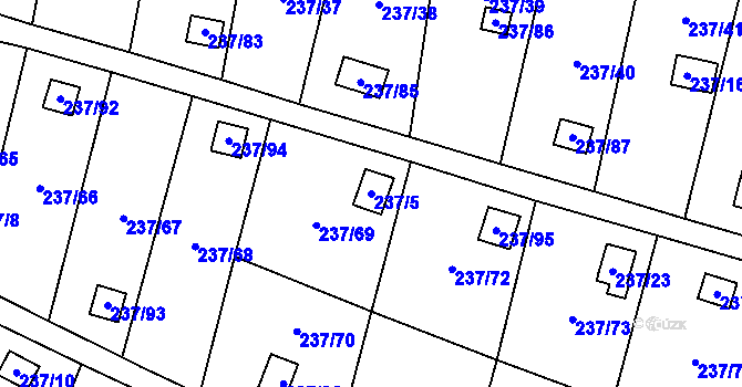 Parcela st. 237/5 v KÚ Dolní Chodov, Katastrální mapa