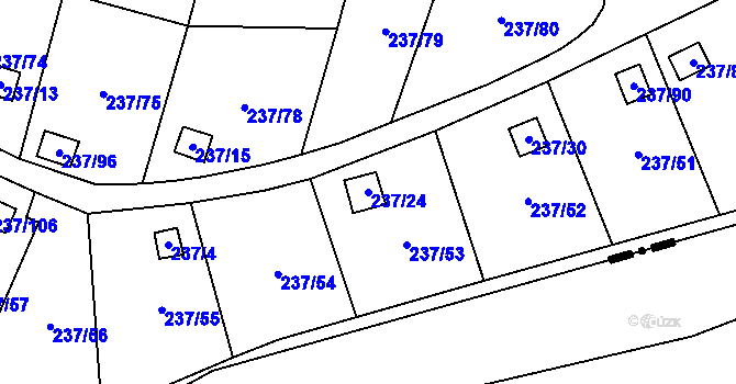 Parcela st. 237/24 v KÚ Dolní Chodov, Katastrální mapa