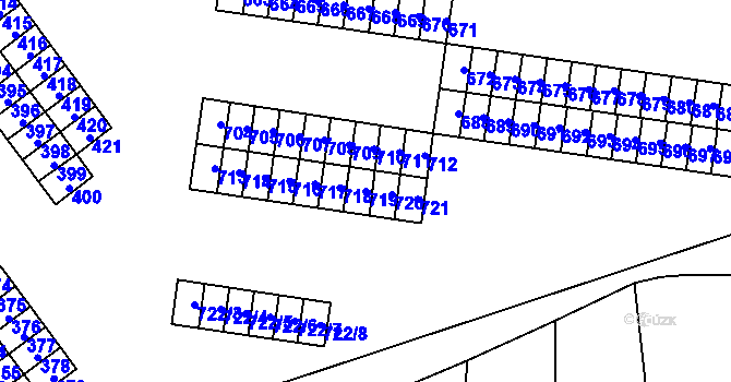 Parcela st. 719 v KÚ Dolní Chodov, Katastrální mapa