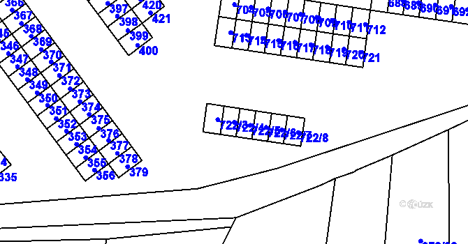 Parcela st. 722/4 v KÚ Dolní Chodov, Katastrální mapa