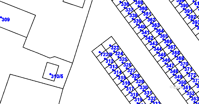 Parcela st. 722/9 v KÚ Dolní Chodov, Katastrální mapa