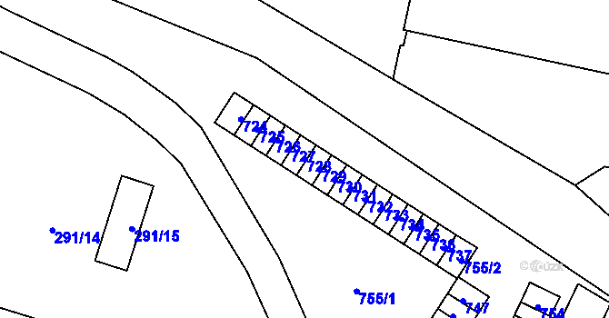 Parcela st. 728 v KÚ Dolní Chodov, Katastrální mapa