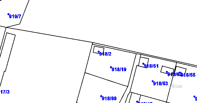 Parcela st. 918/2 v KÚ Dolní Chodov, Katastrální mapa