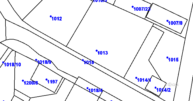 Parcela st. 1013 v KÚ Dolní Chodov, Katastrální mapa