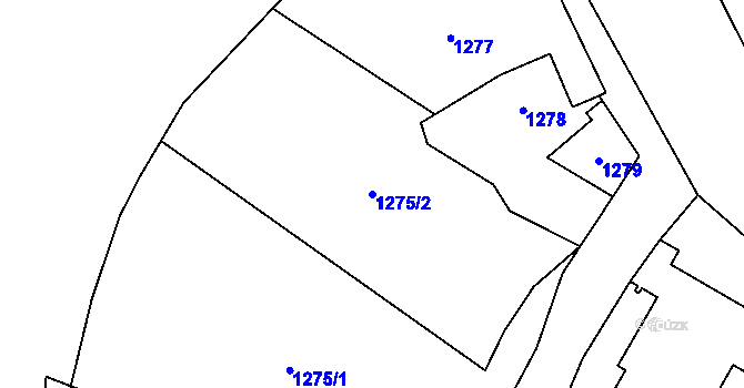 Parcela st. 1275/2 v KÚ Dolní Chodov, Katastrální mapa