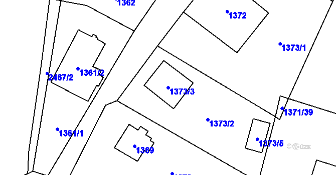 Parcela st. 1373/3 v KÚ Dolní Chodov, Katastrální mapa