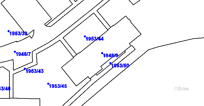 Parcela st. 1948/6 v KÚ Dolní Chodov, Katastrální mapa