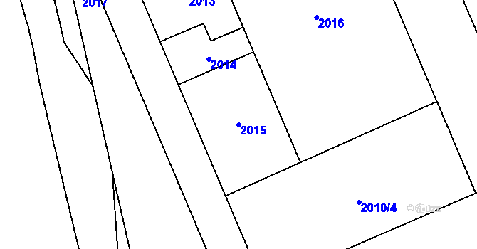 Parcela st. 2015 v KÚ Dolní Chodov, Katastrální mapa